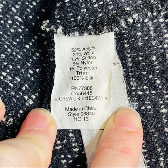 J. Crew black and cream fit and flare woven material dress - Picture 10 of 14